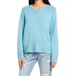 Treasure & Bond Crewneck Sweater In Blue Milky